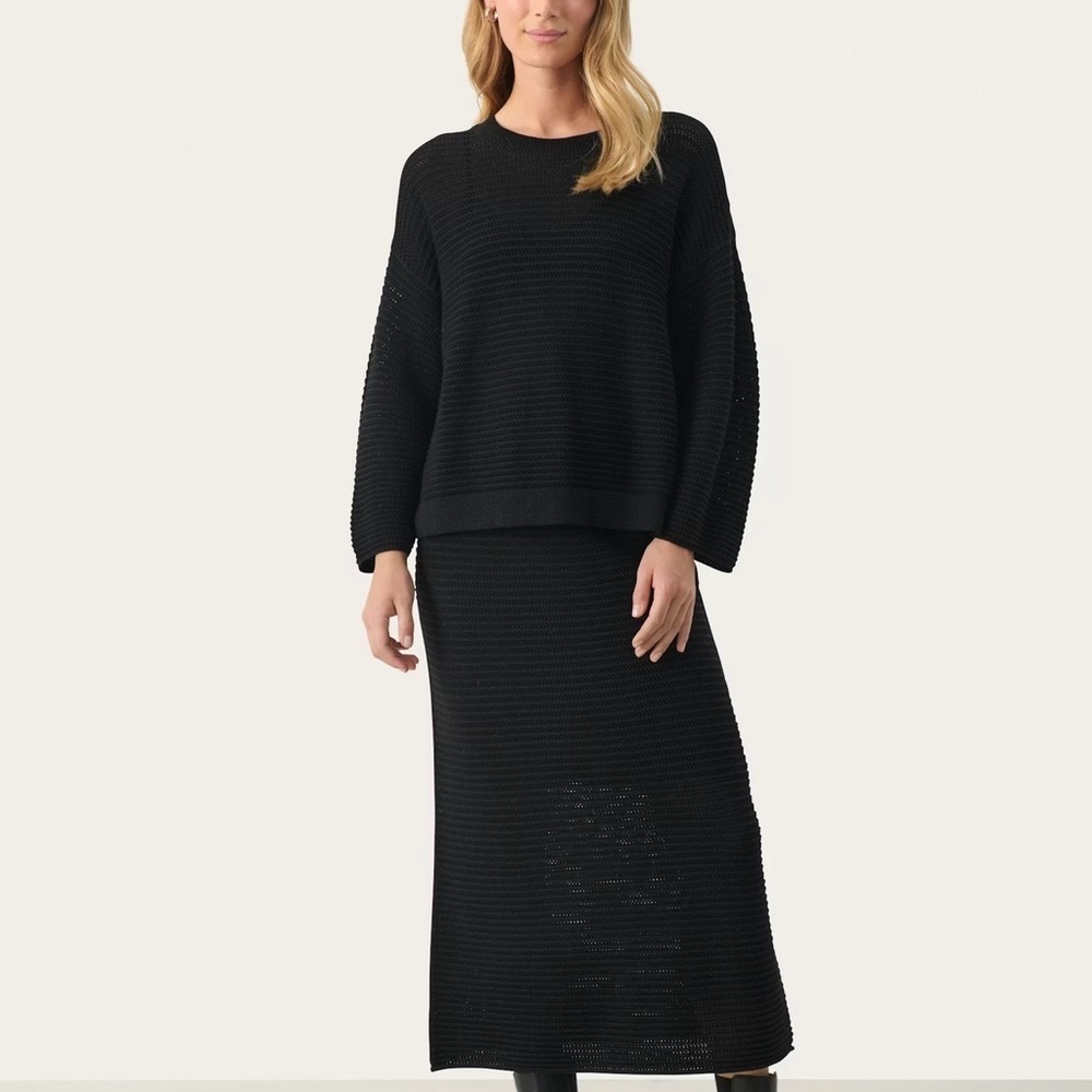 PART TWO Gelikan Slipover Knit Black Long Sleeve Sweater Size XS